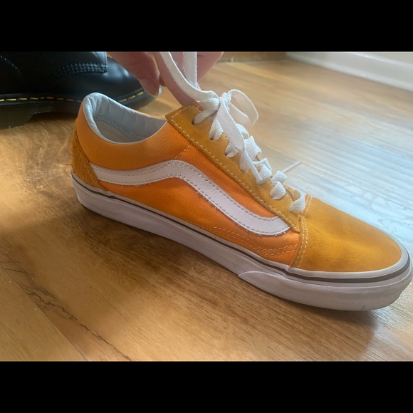 Unisex Orange Old Skool Vans - Picture 5 of 7